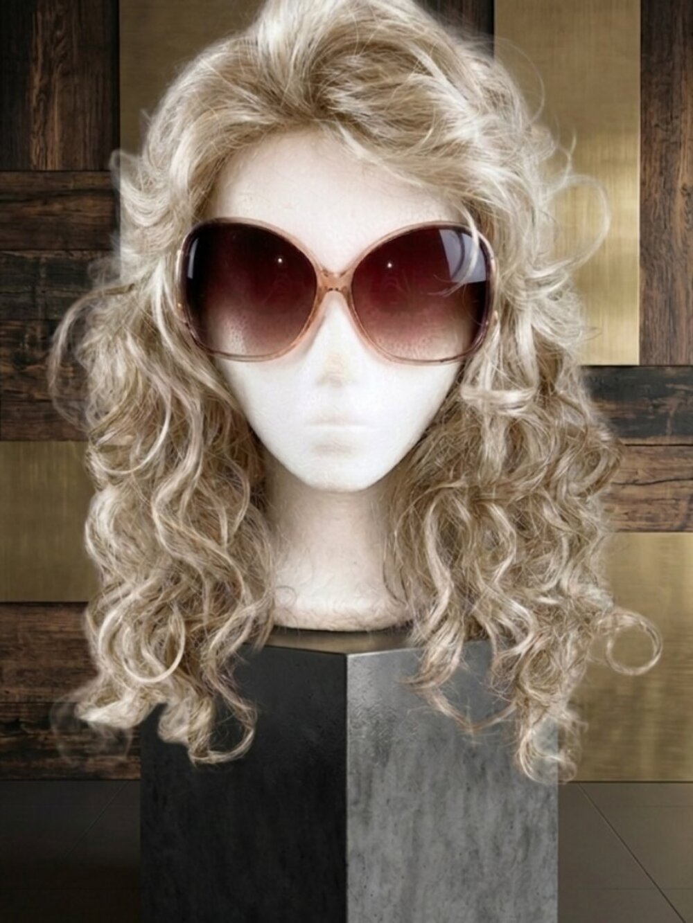 Paula Young Colleen Curly Blonde Wig 14/88A Golden Wheat Large Cap